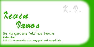 kevin vamos business card